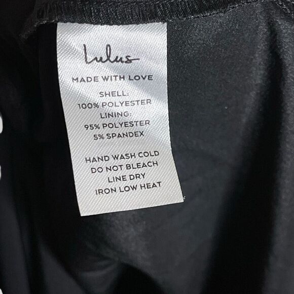 Lulus I'm All Yours Black Ruffled Maxi Dress Slit Women’s Size Large NWT - Picture 10 of 15